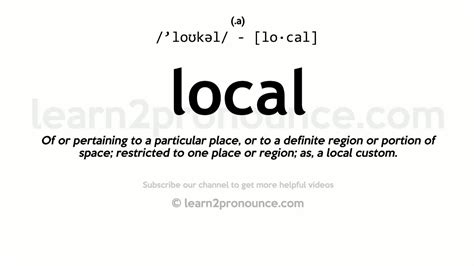 what does local mean.